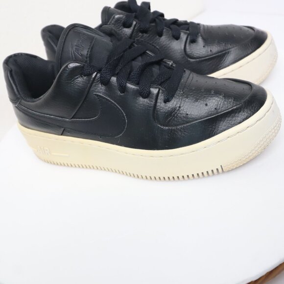 NIKE W AF1 SAGE LOW BLCK/BLCK-WHITE [AR5339 002] size us 7 - Picture 1 of 10